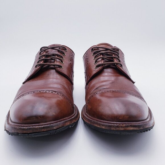 Trask‎ Brogue Leather Oxfords Cap Toe Brown Leather  Lace Up Men\'s Size 10